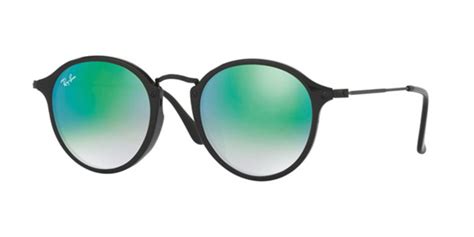 ray-ban rb2447f fleck asian fit round sunglasses|Round Fleck Sunglasses in Black and Green.